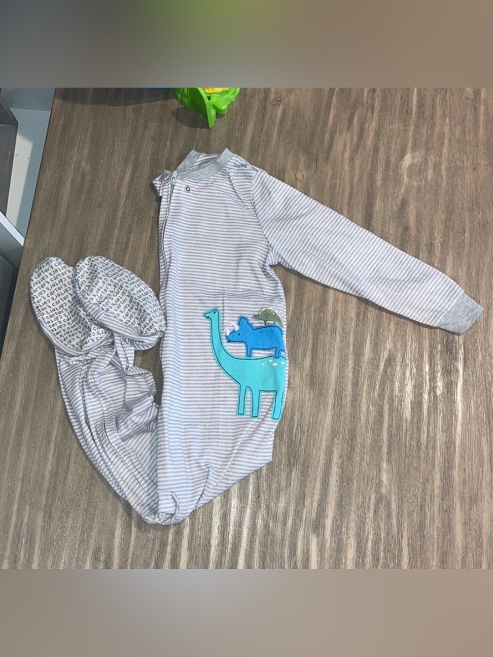 Carter's Striped Dino Pajamas